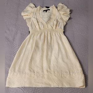 BCBG MaxAzria 100% Silk Ruffle Cap Sleeve Size XS